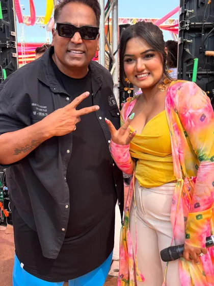 With the master of dance, Ganesh Acharya, at a Holi celebration. Hosting events with industry legends is always an inspiring experience.