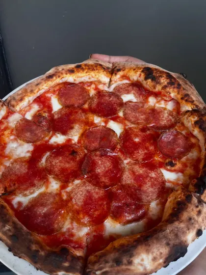 Another look at our Hungarian Salami pizza, because one is never enough.