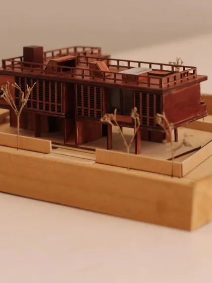Another angle of the Holiday Home model.