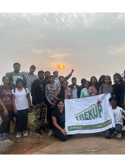 Another shot of our happy group at the Huthridurga sunrise trek. Join us for the next one.
