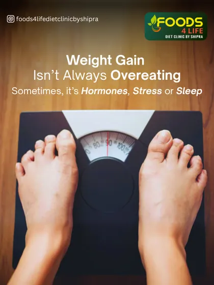 Weight gain isn't always about overeating. Sometimes, it's a sign of underlying issues like hormones, stress, or poor sleep. I help you get assessed, not judged.