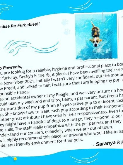 Hearing from happy pawrents means the world to me. This wonderful review reminds me why I started this journey, to create a reliable, hygienic, and professional paradise for our furbabies.