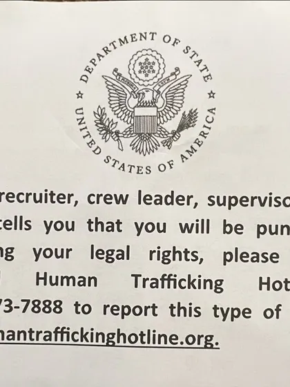 This pamphlet from the U.S. Department of State provides critical information. It states that you cannot be punished for exercising your legal rights and gives you a hotline to report abuse.