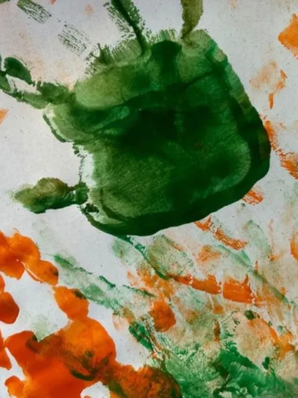 For our Indian Independence Day celebration, we used handprints to create art with the tricolor. This sensory activity is a simple and memorable way to learn about the colors of the flag.