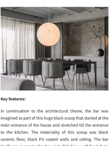 A feature on our 'Vaulted B/W Haus' from Amazing Architecture, focusing on the bar and dining area as a key part of the home's architectural theme.