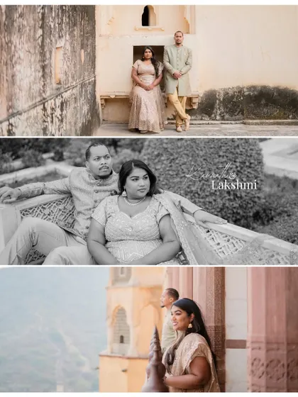 A mix of color and black-and-white photos from Kenneth and Lakshmi's shoot, showing the versatility of the location and our photography style.