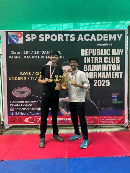Our U-19 boys finalists from the Republic Day tournament. These senior players set a great example with their high-level play.