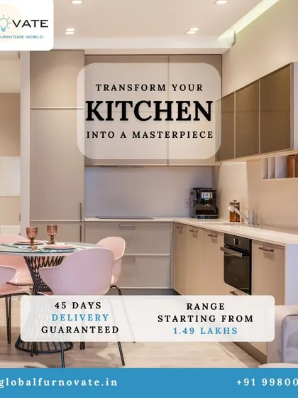 We guarantee delivery of our kitchen projects within 45 days, with packages starting from an accessible price range.