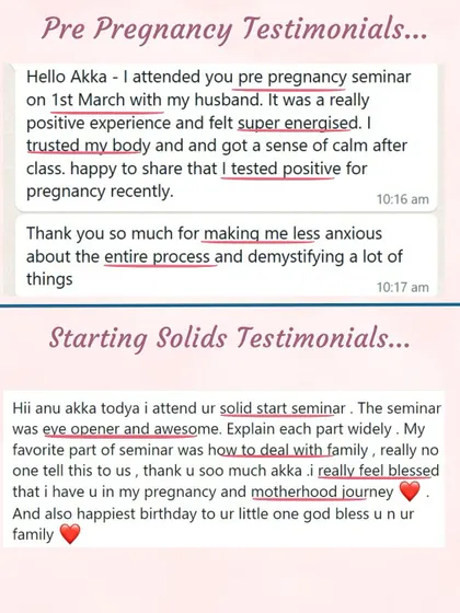 It's wonderful to see students feeling super energized after my pre-pregnancy seminar and getting their positive test results soon after.