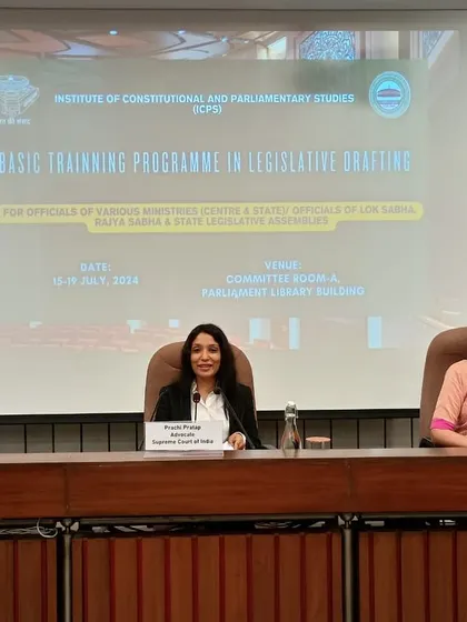 Addressing officials from central and state ministries at a training program on legislative drafting for the new Penal Acts. It is a privilege to teach and share my knowledge on these new laws, as it is also a continuous process of learning for me.