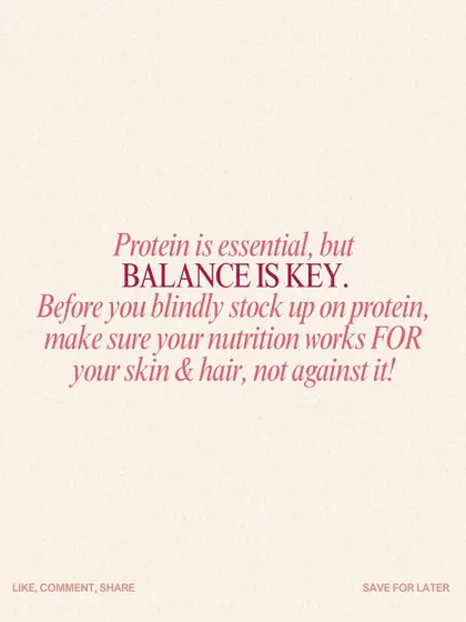 While protein is essential, balance is the ultimate key to wellness. Before you stock up on supplements, it's crucial to ensure your overall nutrition is working for your skin and hair, not against them.