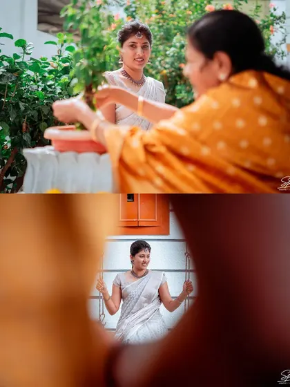 Capturing the Haldi ceremony from different perspectives to tell a more complete story of the event.