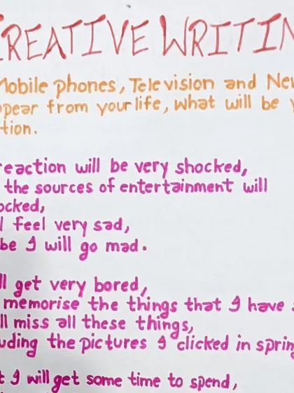 This piece shows a student expressing their feelings about a world without technology. Even simple, colorful writing can convey powerful emotions when it's legible and neat.