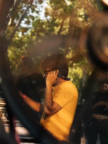 A creative shot through the stage structure during my Awakenings set. It captures the unique atmosphere of the Mixmag Lab stage.