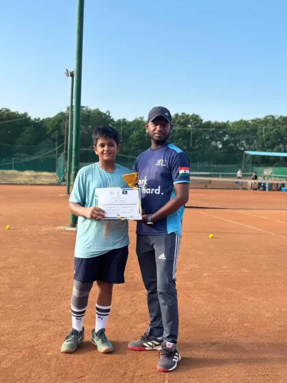 More photos celebrating the victories of our players like Nabhith Sharma, Kartika Kanan, and Manshi Singh in various state and national tournaments.