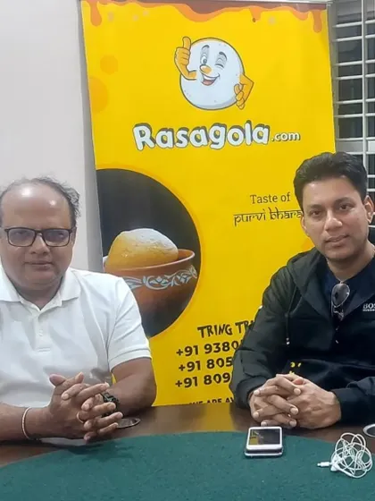 A picture of me with Mr. Sumant Mansingh during his visit. We are proud to be a hub for the Odia community and share our traditional flavors with esteemed guests.