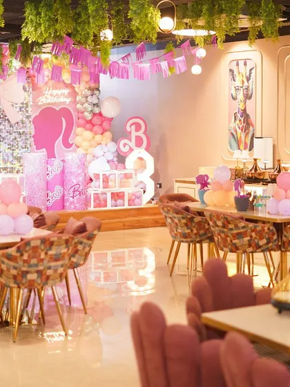 Come on Barbie, let's go party! We loved creating this glamorous Barbie-themed birthday, turning our venue into a pink paradise for the birthday girl and her friends.