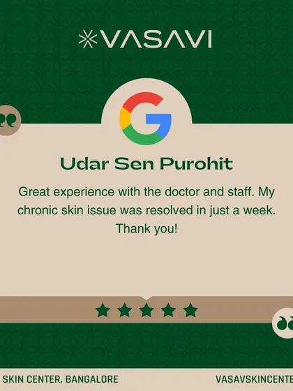 This patient had a great experience, with a chronic skin issue resolving in just one week. Quick, effective results are always my goal, and I am thankful for their trust and positive feedback.