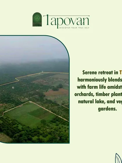 Our Tapovan project in Thally offers a unique blend of farm life and luxury, featuring mango orchards, timber plantations, and a natural lake.