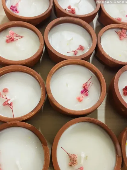 For Raksha Bandhan and Friendship Day, these hand-poured terracotta candles are perfect. They are rooted in tradition and glow with the warmth of your special bond.