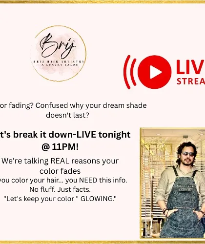 Announcing a live Q&A about why hair color fades. I'm here to give you real reasons and factual information to help your color glow longer.