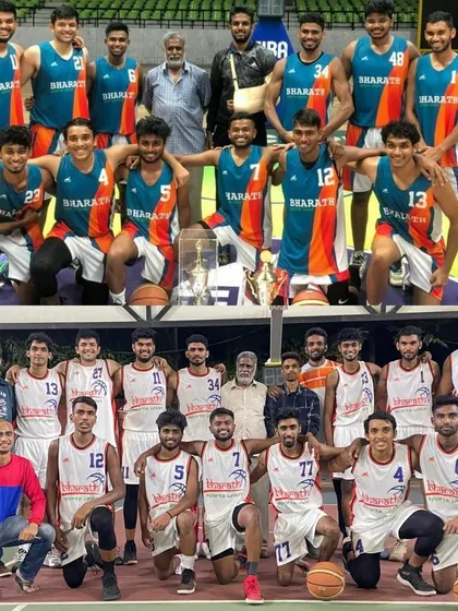 A collage showing the team in our home and away jerseys.