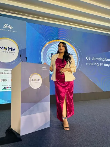 On stage for the Tally MSME Honours in Delhi, an event celebrating the backbone of our economy. I have hosted this prestigious event across multiple cities, including Mumbai.