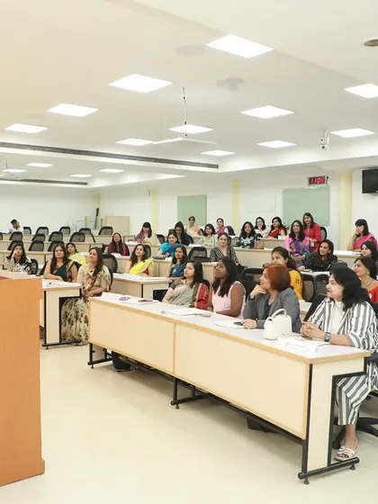 Listening to an inspiring lecture during the program at IIMB. The sessions were led by incredible mentors who educated us on how to build and scale our ventures effectively.