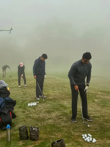 Even when the fog rolls in, the grind continues. There's something special about practicing in the quiet of a misty morning.