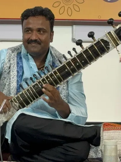 A simple portrait with my sitar. This instrument is an extension of my voice and my tradition, and I am grateful for every opportunity to share its music.