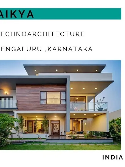 The 'AIKYA' house, celebrated for its contemporary and minimalist design that creates a powerful statement.