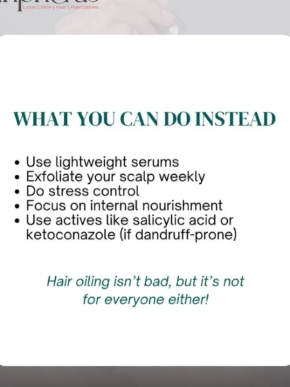 Instead of relying on oils, we recommend a science-backed approach. This includes using lightweight serums, exfoliating the scalp, managing stress, and focusing on internal nourishment for real results.