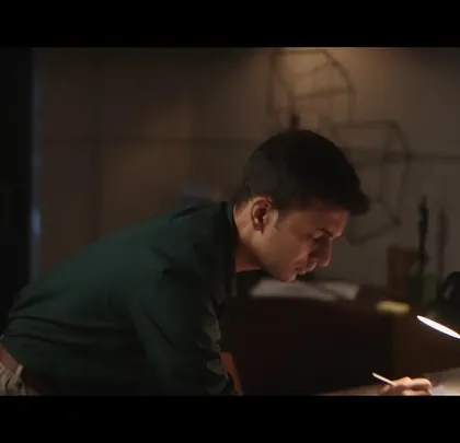 A still from a commercial I styled for Air India. This scene depicts an architect at work, and his costume was chosen to reflect a sense of dedication and professionalism.