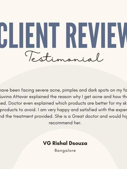 This patient, who was facing severe acne and dark spots, was very satisfied with the treatment and the detailed explanation of what products to use and avoid.