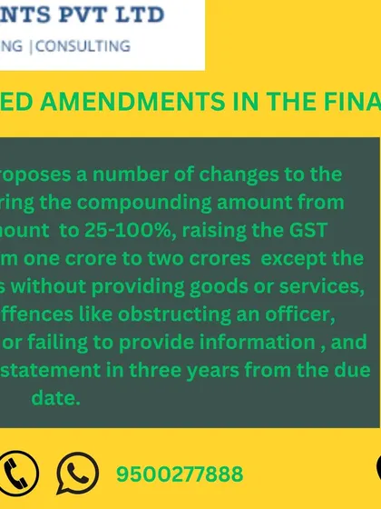 The Finance Bill 2023 proposed several changes to the CGST Act. This includes lowering the compounding amount and raising the GST threshold for certain offences.