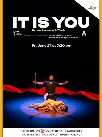 The poster for "IT IS YOU," a powerful performance that communicates a story of human connection beyond language and words, using only movement and expression.