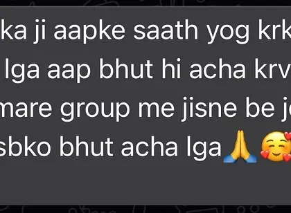 "Vantika ji aapke saath yog krke bhut acha lga." It feels so good to read this. I am so happy that everyone in the group enjoyed the session. Bahut achha laga.