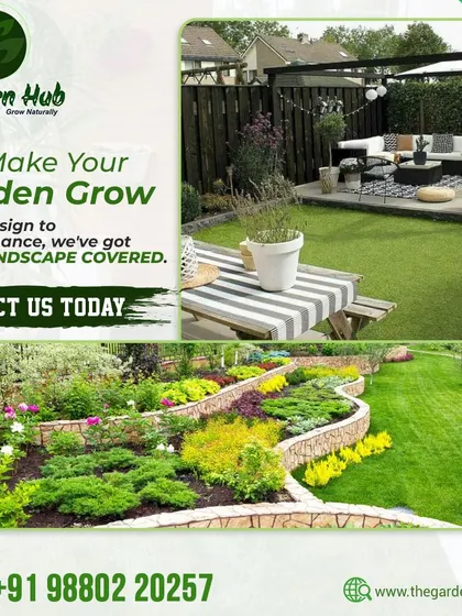 From design to maintenance, we have your landscape covered. This collage shows our versatility, from formal gardens with stone retaining walls to relaxed backyard patios.