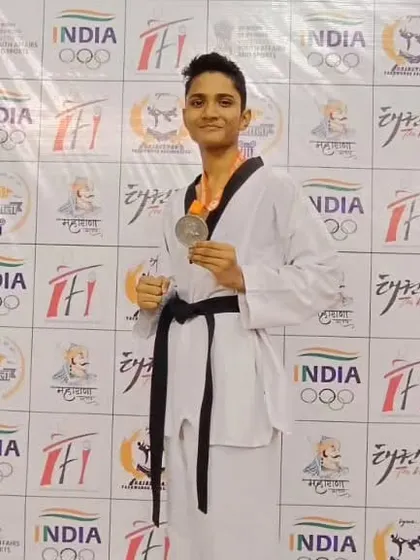Rudra Roy, another one of my champions, with his silver medal from the Maharana Pratap National Championship.