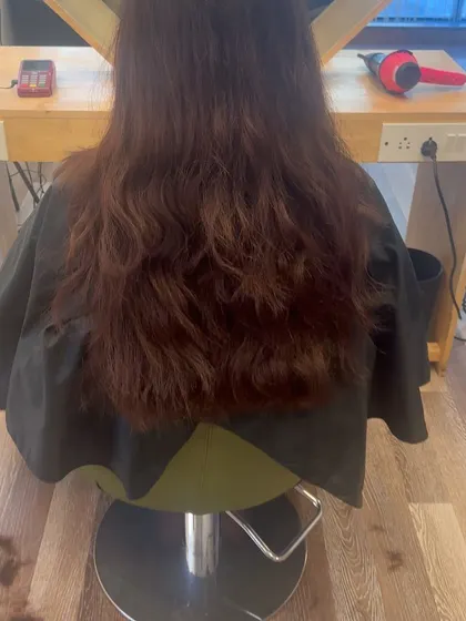 The before shot from the back.