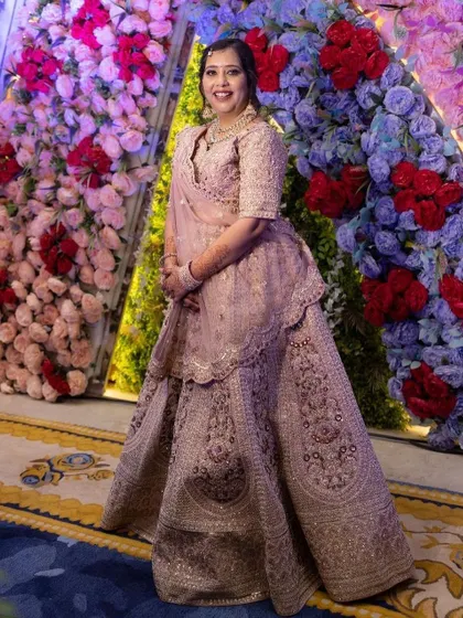 The client looking radiant and happy.