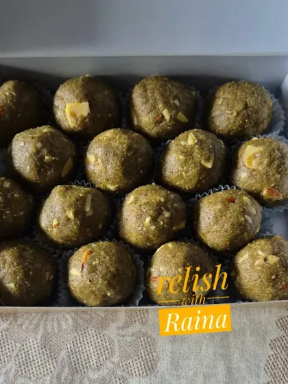 Green Moong Daal Laddoos with jaggery are another healthy, protein-packed option that aids in weight management and improves digestion.
