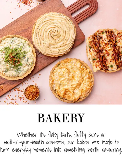 An overview of my bakery offerings. Whether it's flaky tarts, fluffy buns, or melt-in-your-mouth desserts, my bakes are made to be savored.