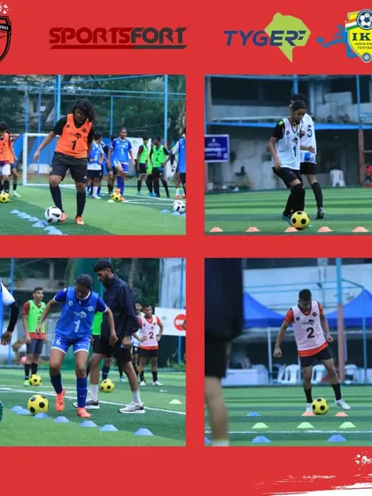 Players participate in advanced drills during the IKF Prosoccerglobal Workshop. These sessions are designed to test and showcase skills for international scouting opportunities.