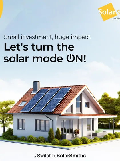 A small investment in solar has a huge impact. Let's turn the solar mode ON and start building a better, cleaner future together.
