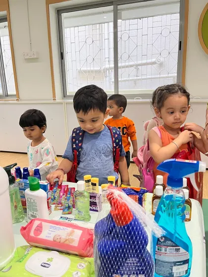 We prepare children for the real world with essential life skills. This gallery shows our Market Day, where kids learn about shopping and transactions, and important workshops on dental hygiene and personal safety, all taught in an engaging, age-appropriate manner.
