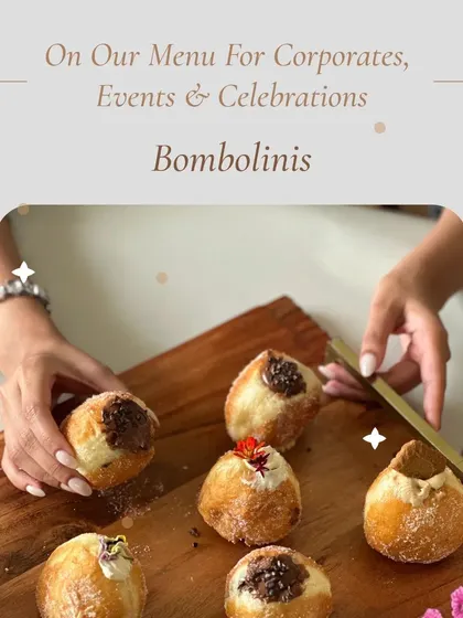 My signature bombolinis are a popular choice for event catering and come in a variety of flavors.