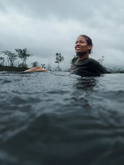 A candid shot from an infinity pool during a cloudy day near Mumbai. This image showcases my ability to find beauty in moody weather, creating a serene and atmospheric travel portrait.