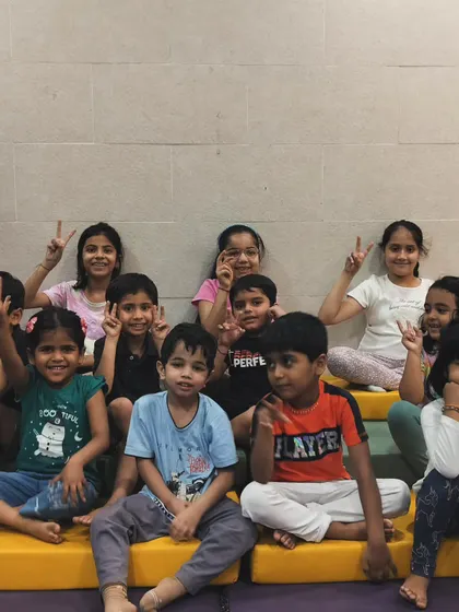 Look at these happy faces. This is what Ninja Kids is all about, creating a positive space where kids can be themselves, make friends, and celebrate their achievements together after a fun class.