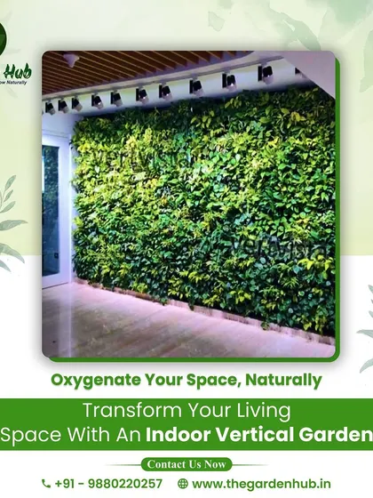 Oxygenate your space naturally with an indoor vertical garden. This installation in a hallway adds life and vibrant color, turning a simple passage into a feature area.